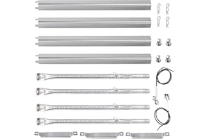 Welbocom 15.4" Grill Burner Kit for Charbroil Performance II 4 & 3 Burner Grills 463352521 463354021 463365021;Charbroil Grill Replacement Parts;Char Broil Grill Replacements;Heat Shield (4-Burner)