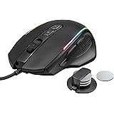 Trust Gaming GXT 165 Celox - Ratón gaming RGB de alta precisión con 8 botones programables y altura regulable, Color…