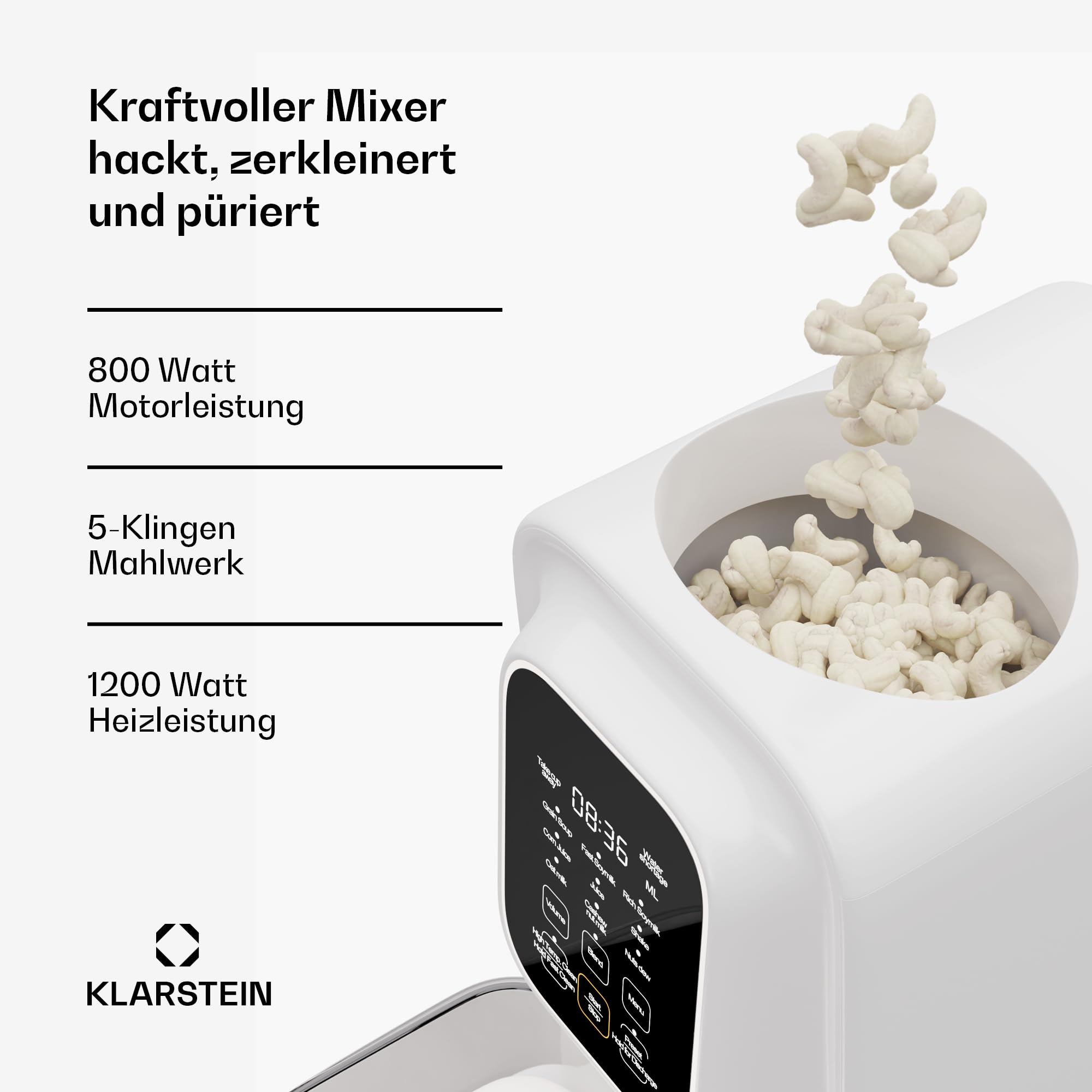Mua Klarstein Plant Milk Maker, Digital Soy Milk Machine, Soup Maker