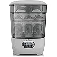 Baby Brezza Bottle Sterilizer and Dryer Advanced – 33% Faster - Largest Capacity Steam Sanitizer - Universal Sterilization Machine for All Bottles + Pump Parts - HEPA Air Filter, Grey