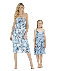 Matching Hawaiian Luau Mother Daughter Halter and