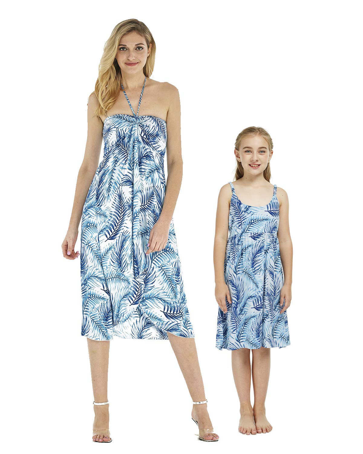 Matching Hawaiian Luau Mother Daughter Halter and
