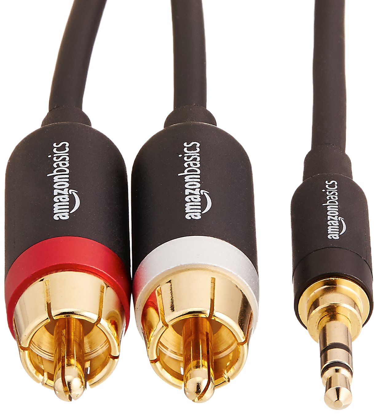 Amazon Basics 3.5mm to 2Male RCA Adapter Audio Stereo Cable 8 Feet