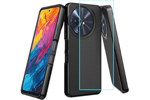 Lozeguyc for TCL 60 XE NxtPaper 5G Phone Case with Screen Protector,TCL 60 XE Phone Case Dual Layer Heavy Duty Military Grade Shockproof Corner Cover for TCL 50 XL Black