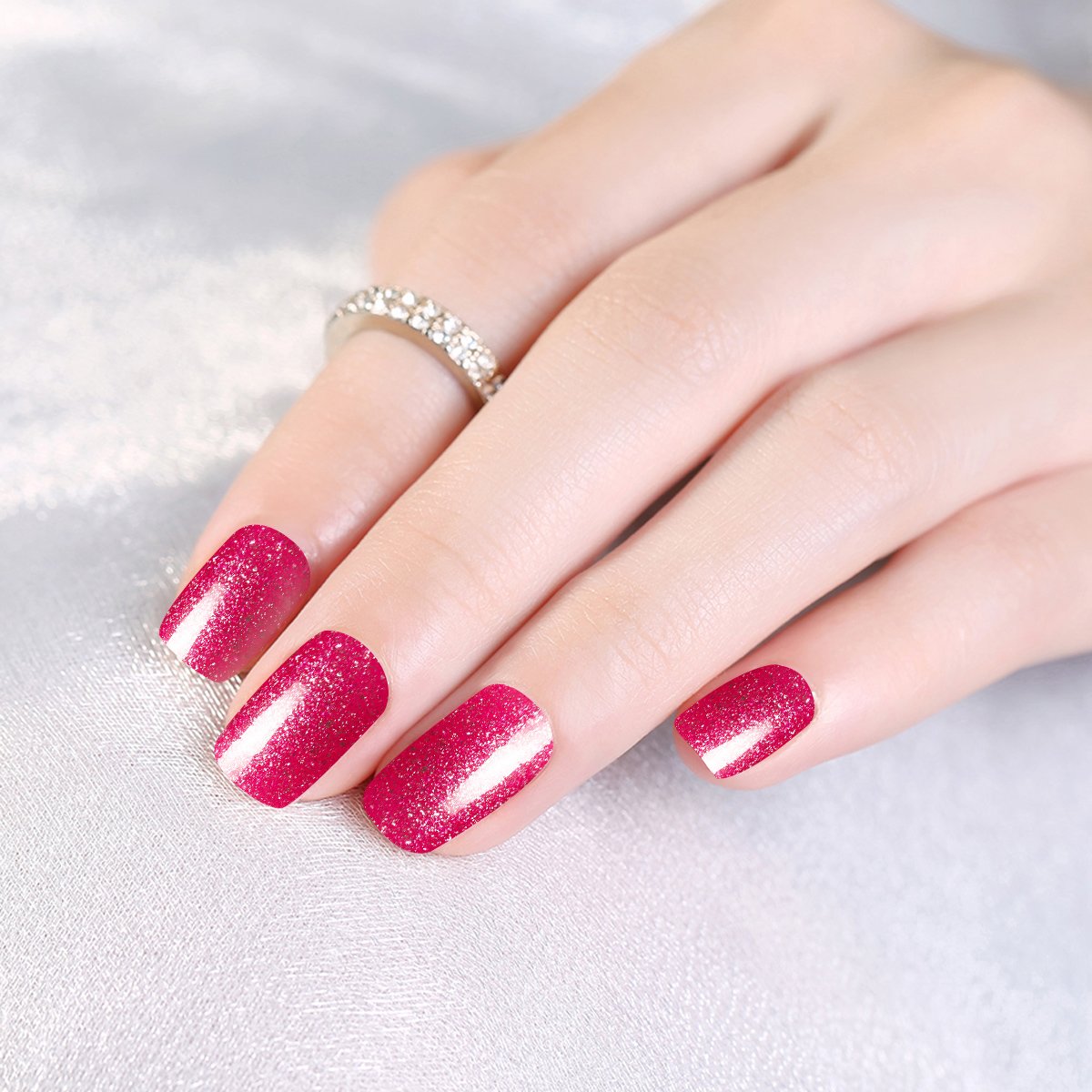 Saviland 6 Colors Glitter Nail Polish Set Super Bling Gel Soak Off UV LED Gel Polish Nail Lacquer Set DIY Nail Art Manicure Kit 10ml