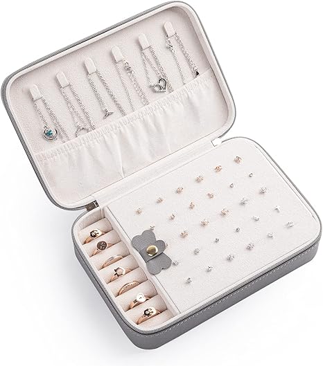 Amazon ジュエリーボックス 二重層 ネックレス収納 宝石箱 ポータブルジュエリー収納ボックス 高級感があり 収納力も抜群 ジュエリーボックス リングピアス収納ボックス ネックレス収納 小物入れ Puジュエリーボックス グレー2 ジュエリー収納 オンライン通販 Amazon ジュエリーボックス 二重層 ネックレス収納 宝石箱 ポータブルジュエリー収納ボックス 高級感があり 収納力も抜群 ジュエリーボックス リングピアス収納ボックス ネックレス収納 小物入れ Puジュエリーボックス グレー2 ジュエリー収納 オンライン通販