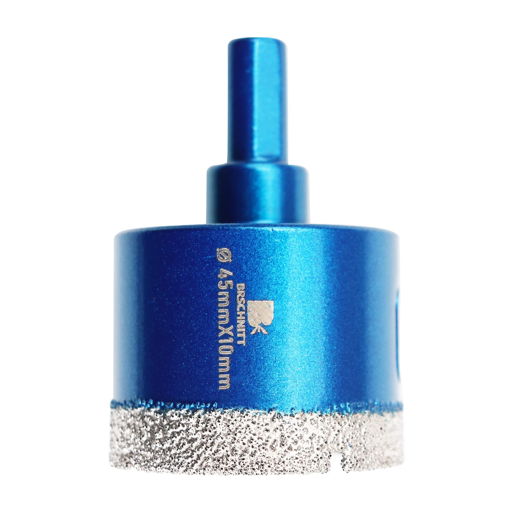 Dry Diamond Core Drill Bit Set,BRSCHNITT 45mm Diamond Hole Saw Core Drill Bit with Triangle Shank for Porcelain Tile Ceramic Stone Granite Marble