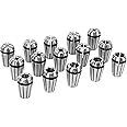 SILIVN 15pcs ER11 Spring Collet Set for CNC Engraving Machine and Milling Lathe Tool Workholding Engraving Collets including 1mm-7mm,1/4",1/8"