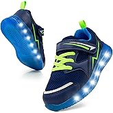 SKYWHEEL Toddler Girls Boys Light up Shoes LED Flashing Lightweight Mesh Breathable Walking Sneakers for Toddler and Little Kids Running