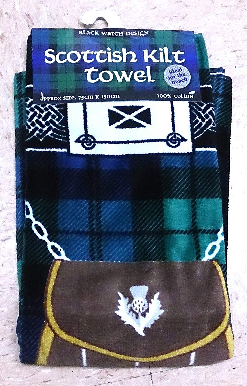Blue Canyon Black Watch Tartan Design Scottish Kilt Towel