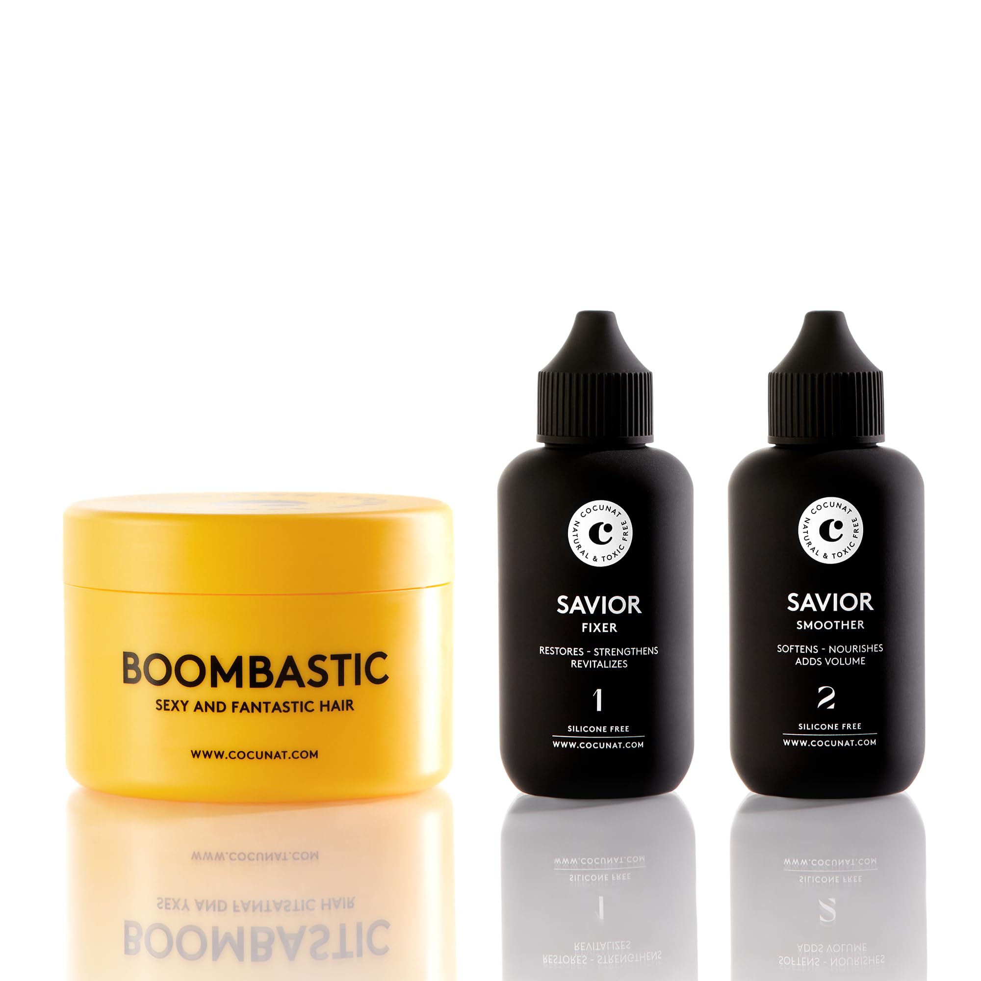 COCUNAT - Boombastic + Savior - Reconstructive and Repairing Hair Treatment - For Damaged, Brittle or Colour-Treated Hair - Silicone-Free