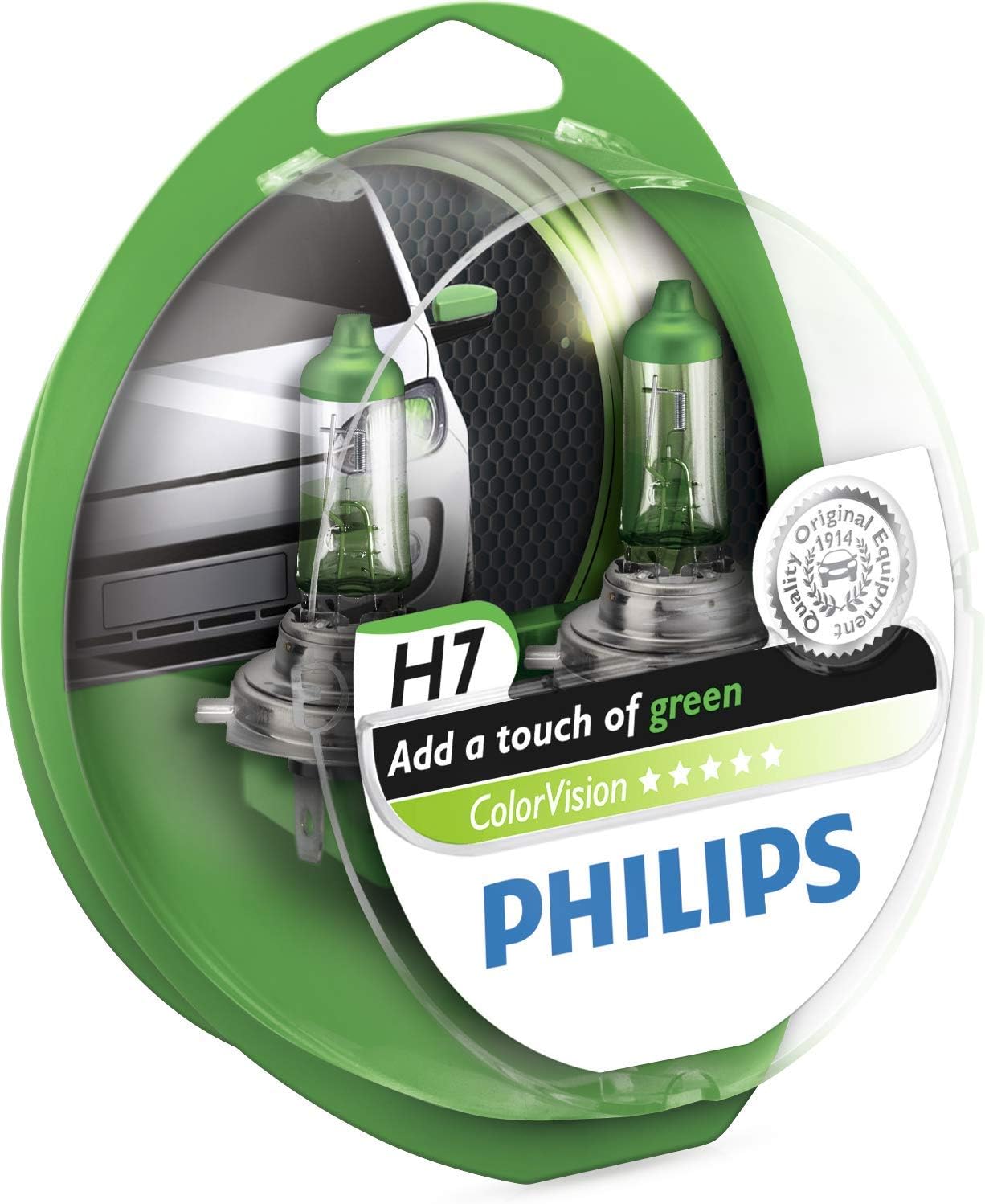 Philips 12972CVPGS2 Colorvision 12972Cvpgs2 H7 Colored Car Headlight 2-Pack Bulbs, Green, 36798028, 15.00x11.00x15.00