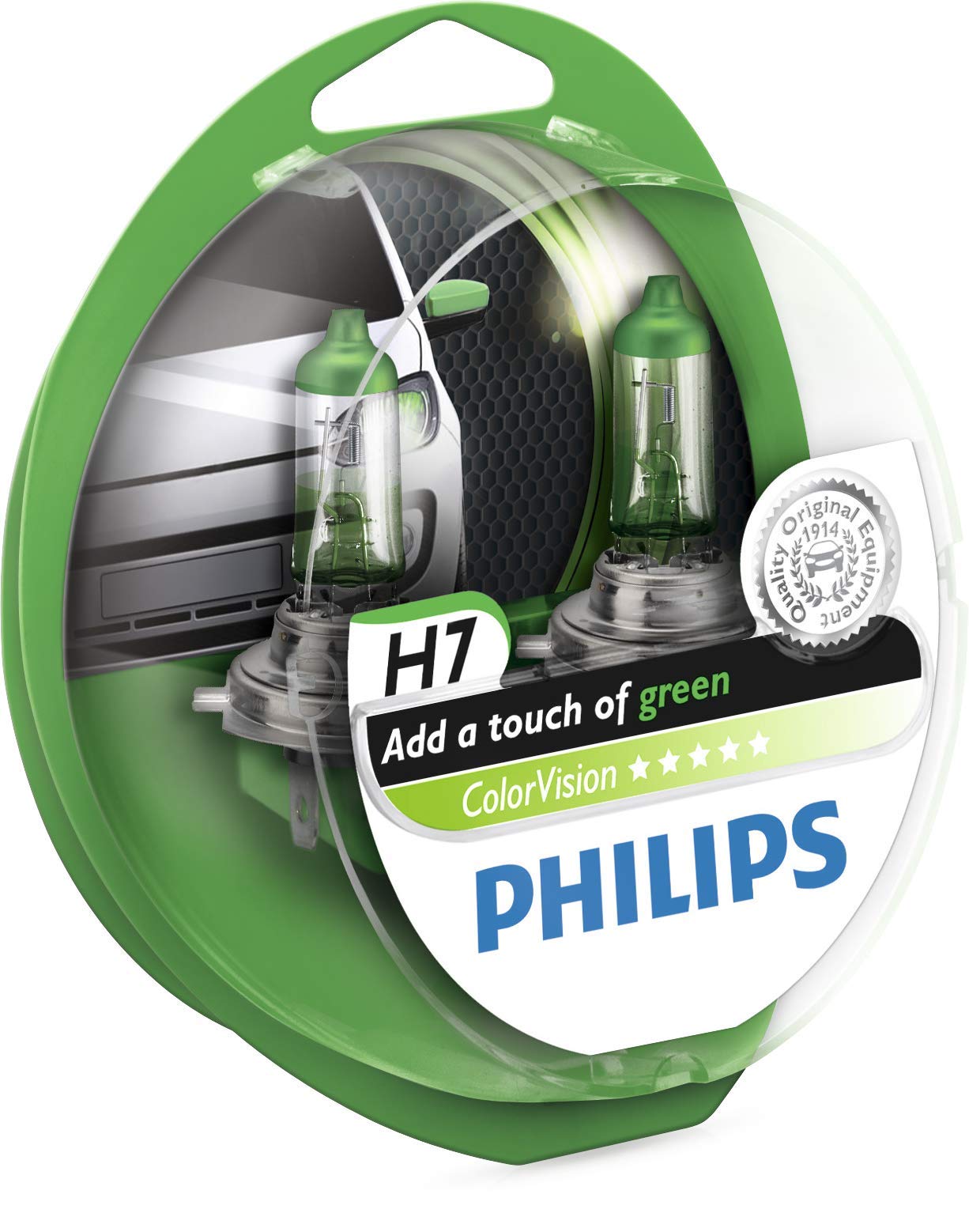 Philips 12972CVPGS2 Colorvision 12972Cvpgs2 H7 Colored Car Headlight 2-Pack Bulbs, Green, 36798028