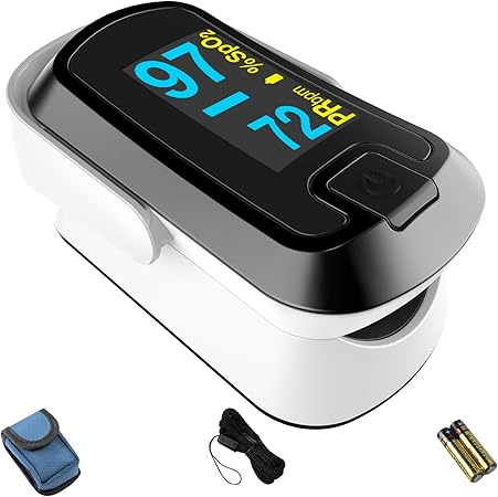 CHOICEMMED Fingertip Pulse Oximeter - MD300CN340 Oxygen Monitor Fingertip - Blood Oxygen Saturation Monitor with OLED display, Pulse bar, Pulse blood Oxygen SPO2 & PR Measurement, CE, FDA Approved