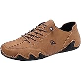 OJPO Driving Shoes for Men Casual Slip Ons Mens Fashion Shoes Comfort Handmade Chukka Dress Casual Shoes