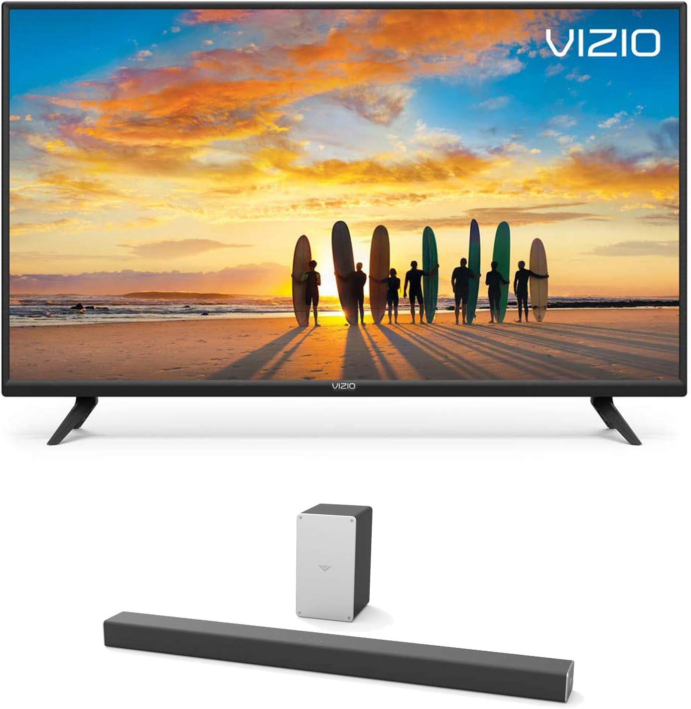 VIZIO V-Series 43” Class (42.5” Diag. ) 4K HDR Smart TV and 36" 2.1 Channel Sound Bar System (2018 Model)
