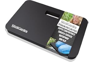 Sleek Garden Premium Thick Kneeling Pads Bath Floor Kneeler for Baby, Knee Pad Cushion for Pool | Thickest, Most Comfortable Foam Mat Kneeler for Yoga & Exercise,Waterproof (11"x17.8"x1.5, Black)