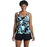Maxine of Hollywood Womens Over The Shoulder Empire Tankini Swimsuit Top