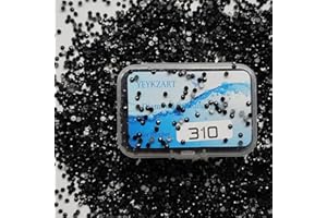 YEYKZART 310 Black Diamond Painting Replacement Beads Round Diamonds for Diamond Art Missing Drills 3500 PCS