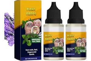BKX Plant Drops, Plant Drops for Nails Care, Oregano Tea Tree Oil Nail, Plant Drops Tea Tree Oregano oil Nail Nails Care Moisturizer (2Pcs)