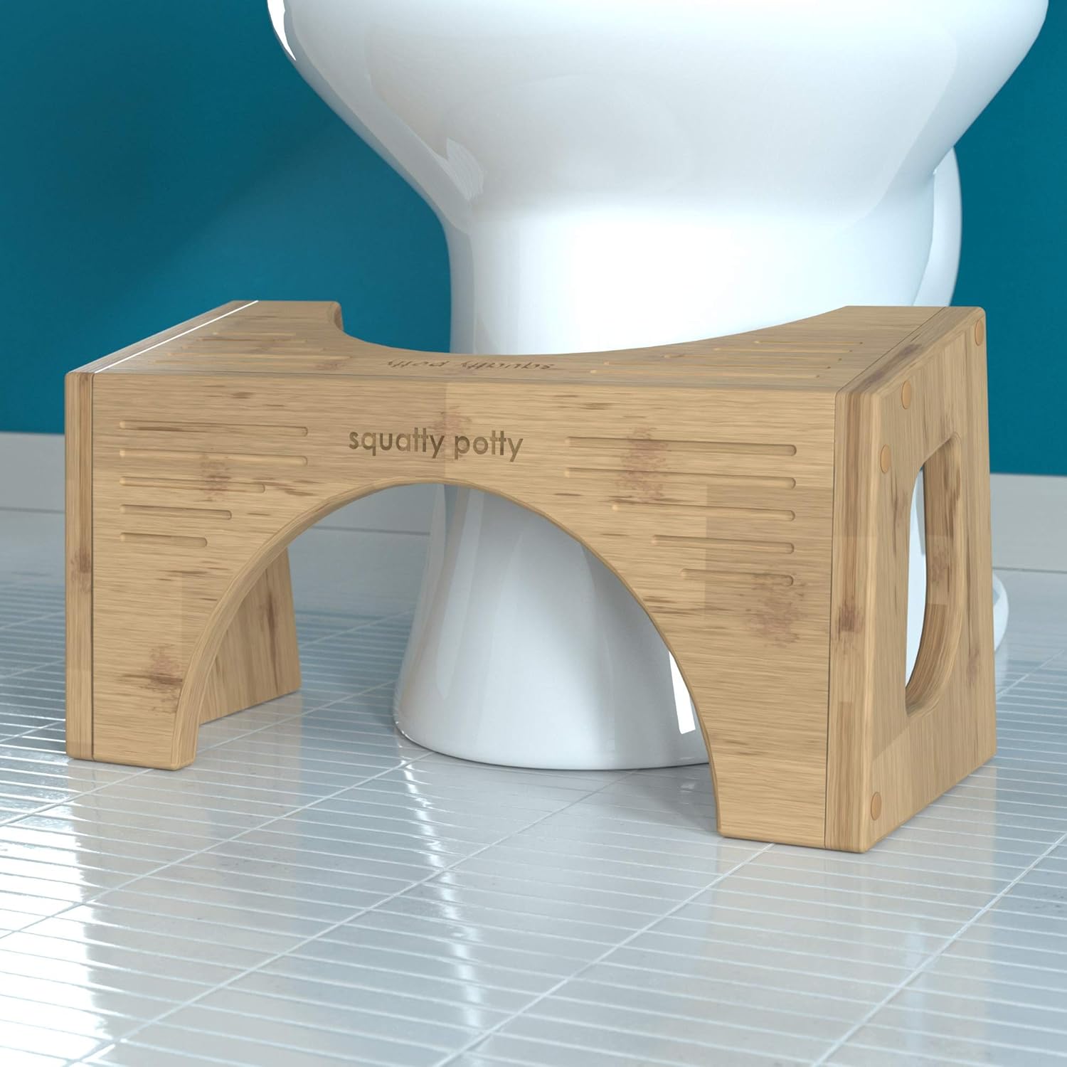Squatty Potty The Original Toilet Stool - Bamboo Flip, 7" & 9" Height, Two Sizes-in-One: Health & Personal Care