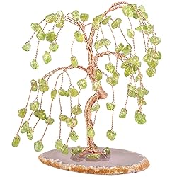 Rockcloud Olivine Crystal Tree for Home Office