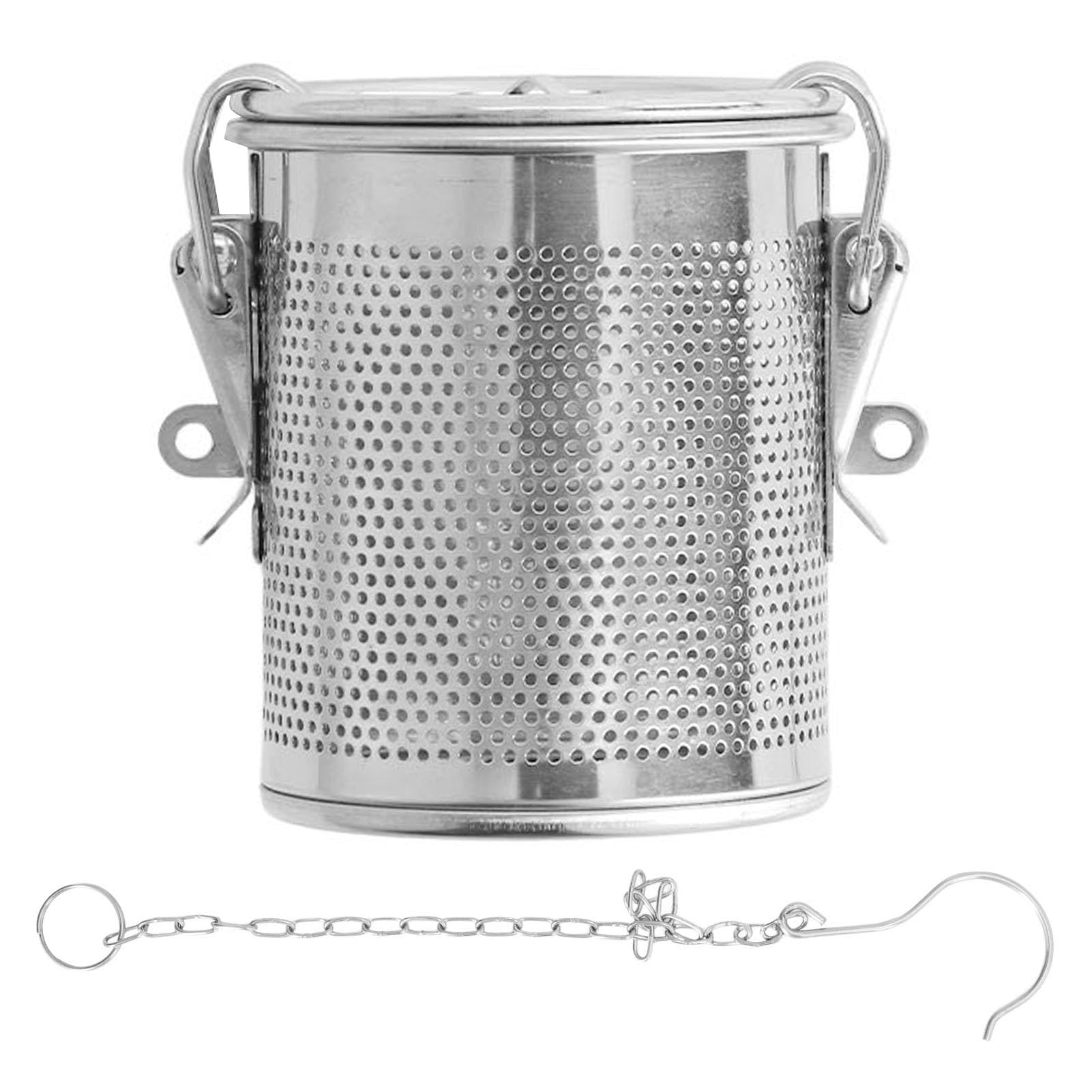 Large Seaoning Strainer Tea Infuser, Stainless Steel Spice Filter, Resuable Mesh Tea Ball Strainer Cooking Spice Infuser, Seasonings Seperation Basket for Home Restaurant Kitchen (0.7L)