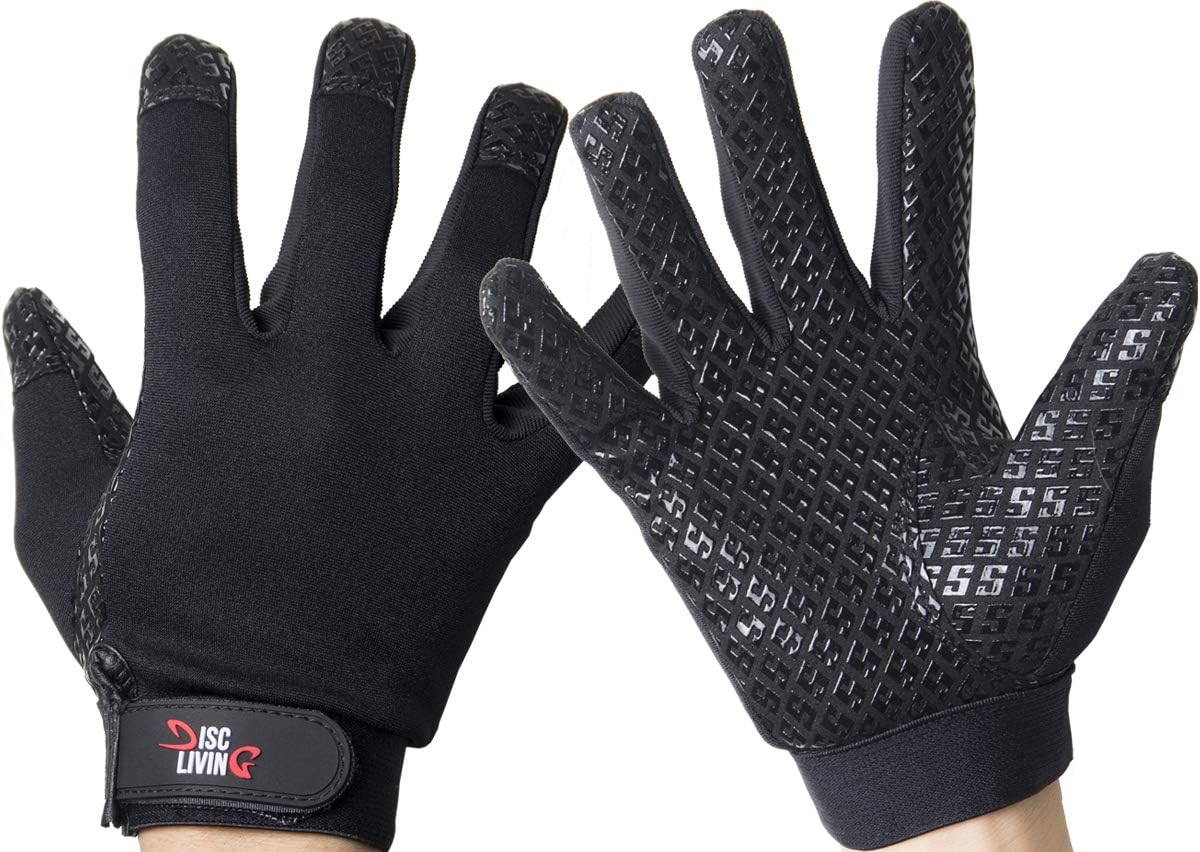 Ultimate Frisbee Gloves & Disc Golf Glove Grip | Form Fitting Silicone Palm for Increased Friction | Moisture Wicking & Consistent Handle | Improve Your Huck & Throw Catch Unisex