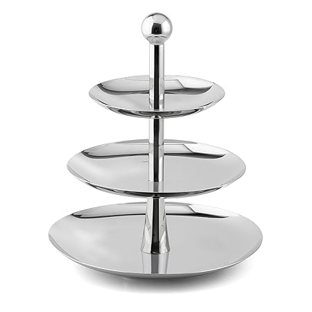 Weis 16033 hochwertige Etagere, Edelstahl mit 3 Stufen