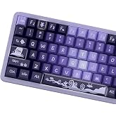 LUSKINNO PBT Keycaps, 138 Keys Witch Spooky Halloween Theme Cherry Profile, Custom Keyboard Set for 61/64/68/84/87/100/104/10