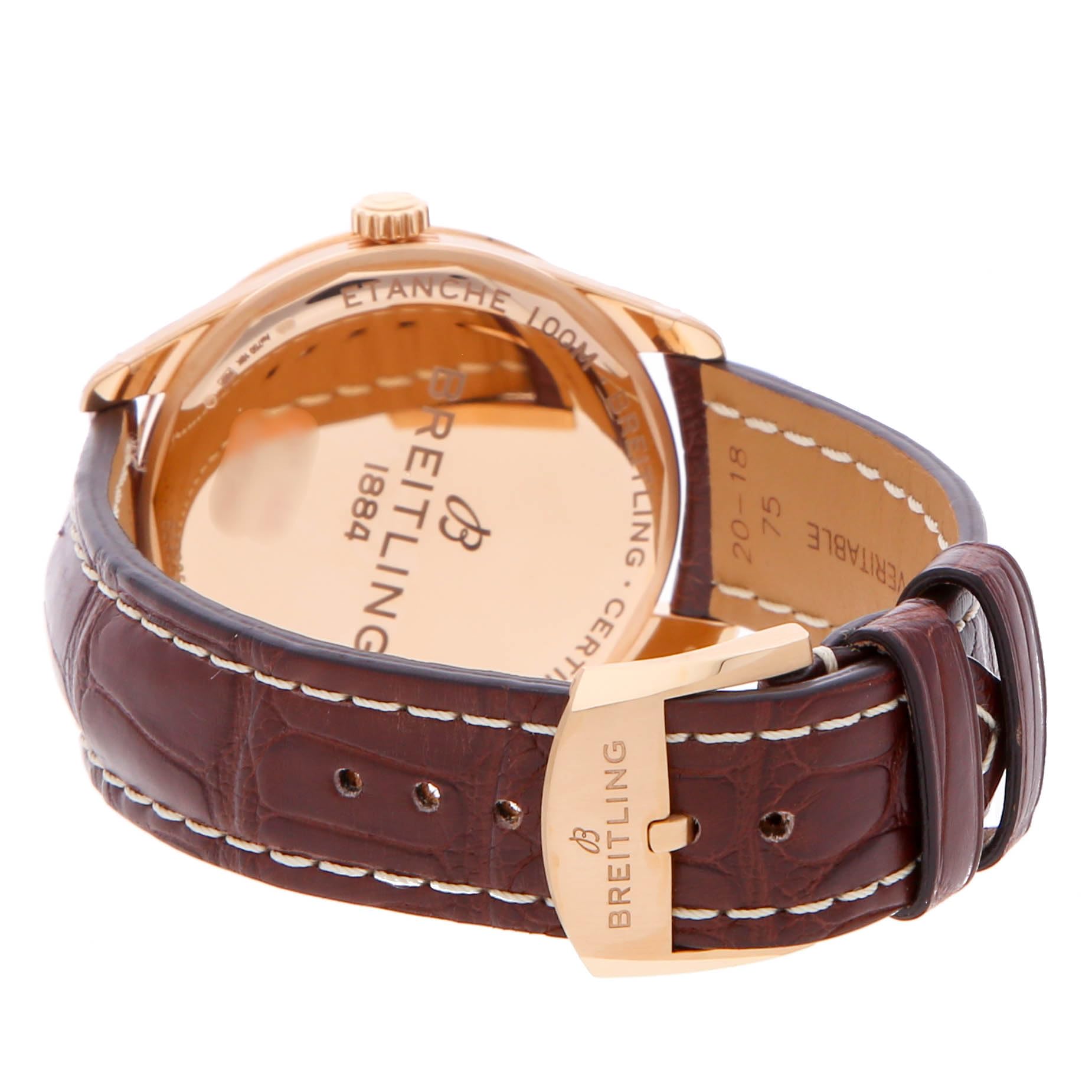 Breitling Premier Solid Rose Gold Automatic Watch R37340351G1P1