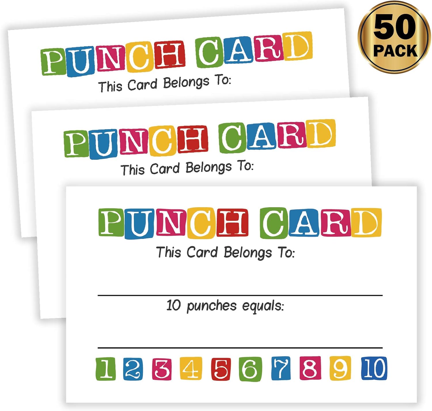 Teaching Materials Teacher Supplies for Classroom 50 Punch Cards