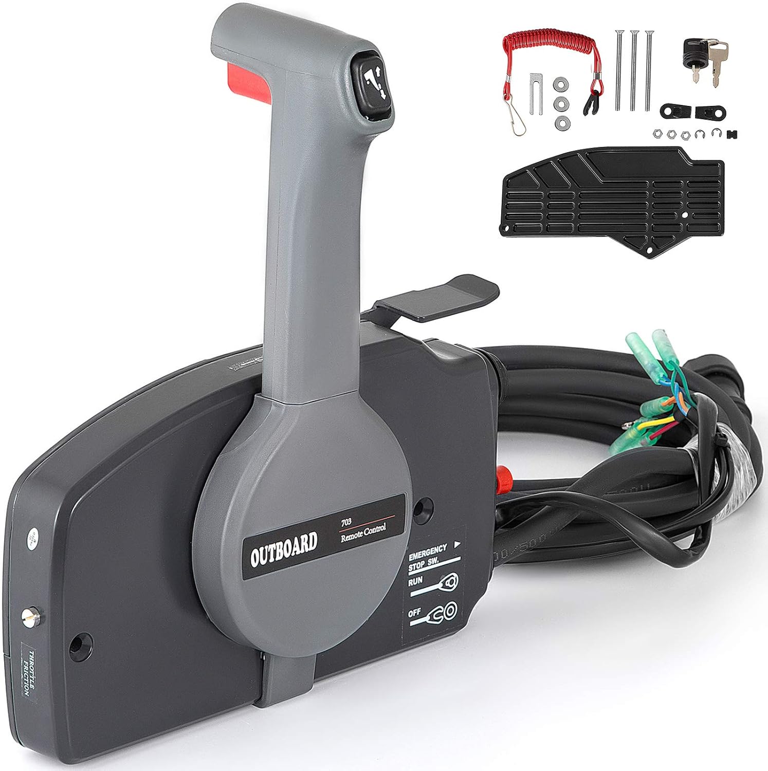 ZIBOXI Fernbedienungskabel 12FT Für BRP Evinrude, Johnson & OMC - 173112 Außenbordmotor Gashebel