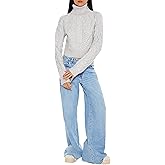 Forever 21 Womens Cropped Cable Knit Turtleneck Sweater