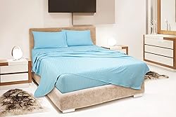 ROYALE LINEN Striped Bed Sheet Set - Brushed