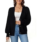 CIVECHOL Cardigan Sweaters for Women Trendy Chunky Sweater V-Neck Long Sleeve Button Oversized Casual Outwear Coats