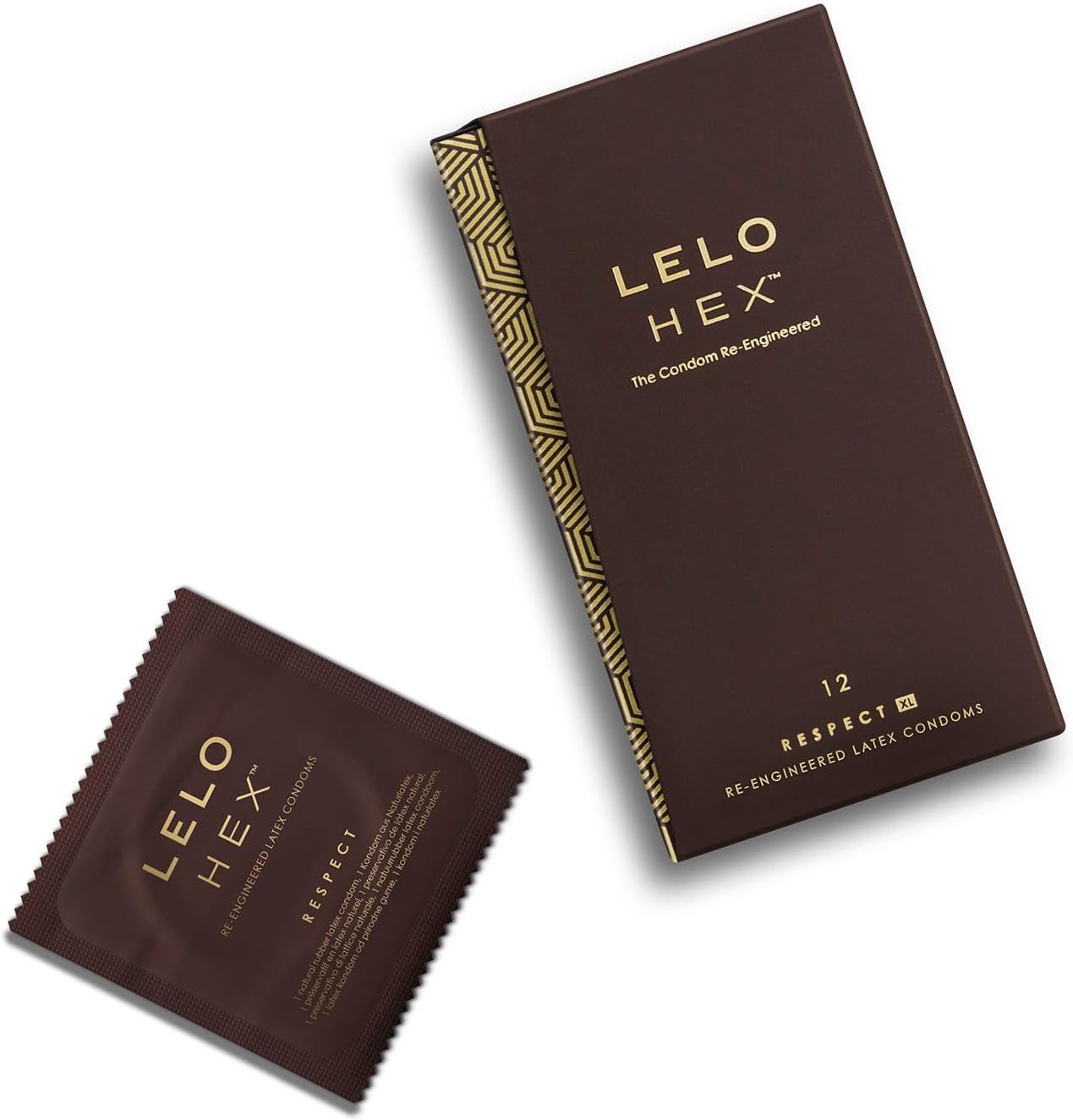 LELO HEX Respect XL, Extra Large Condoms with Increased Strength, Lubricated XL Condoms Large for Men 2.28-Inch/58mm Diameter (12 Pack) - Image 3