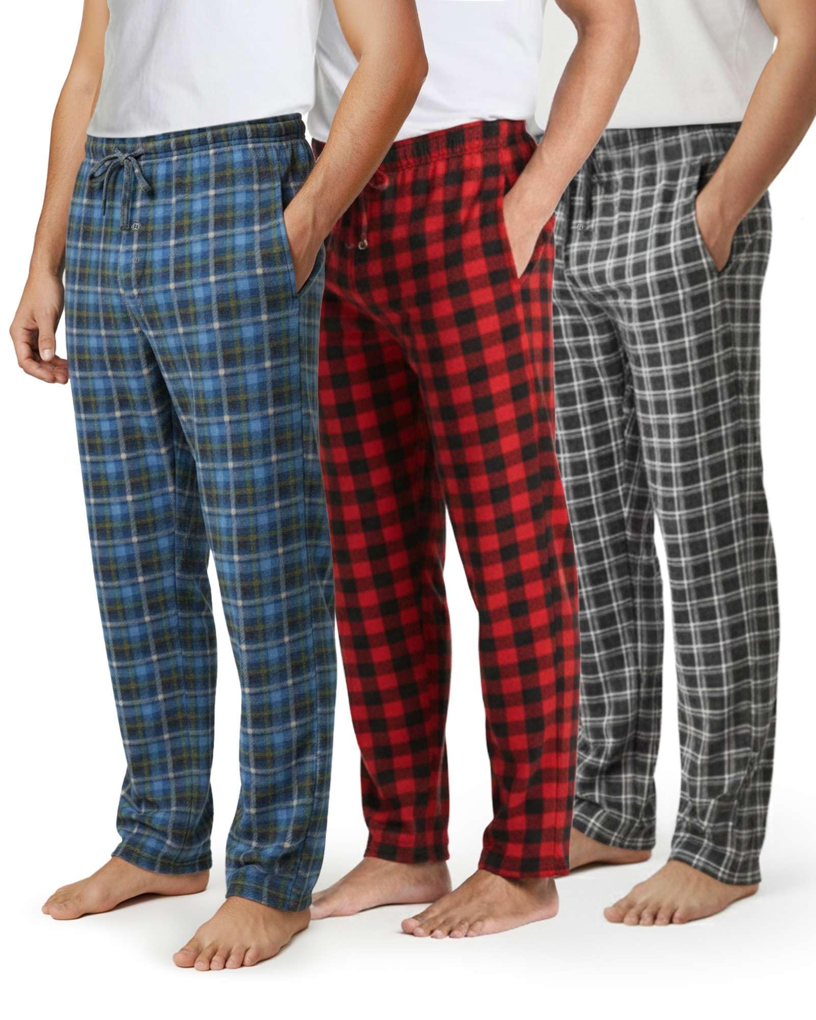 Photo 1 of *MISSING PARTS*
Real Essentials 3 Pack: Men's Fleece Pajama Pants Loungewear Soft Pj Bottoms Sleepwear Pockets Set 6-M