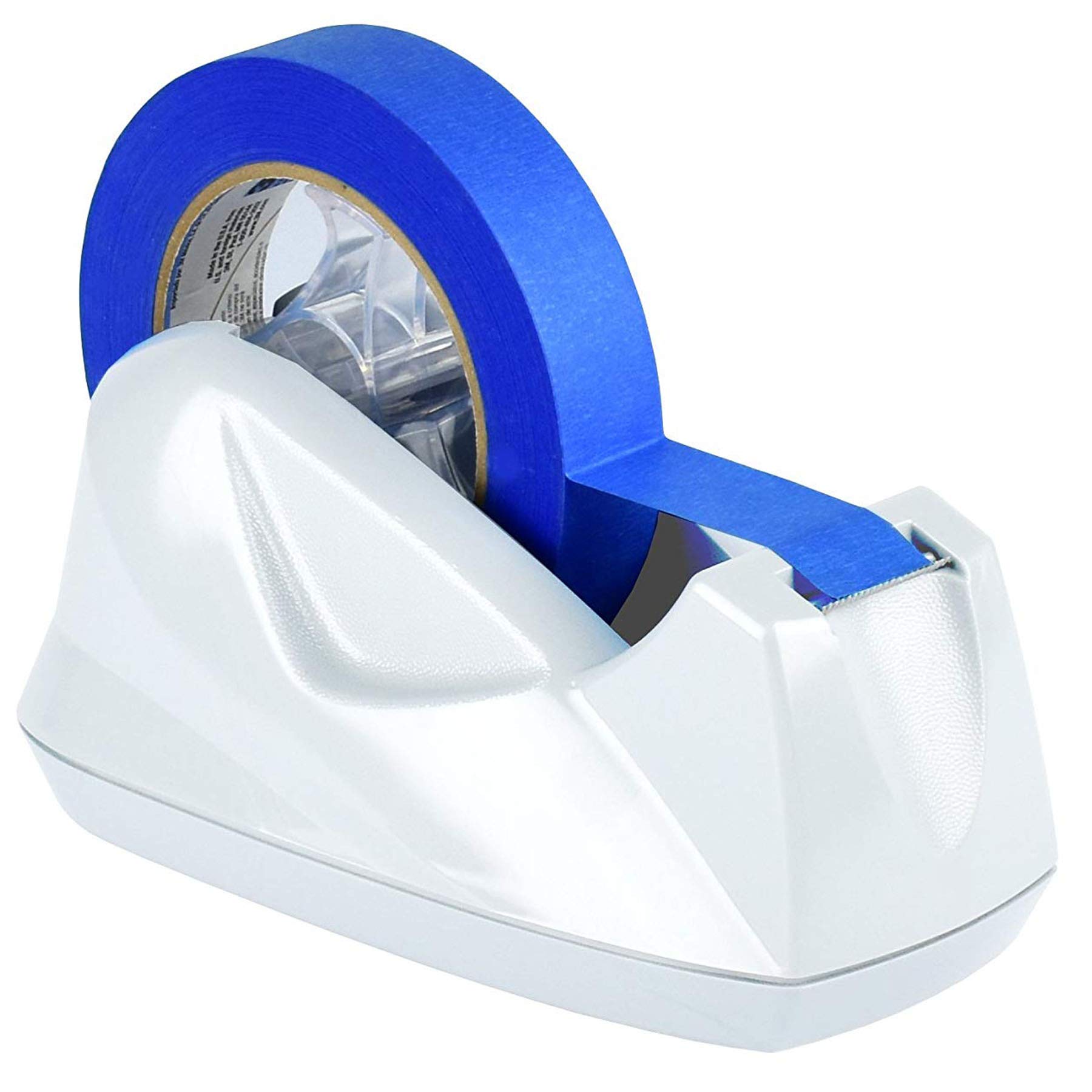 Acrimet Premium Desktop Tape Dispenser Jumbo, Plastic, Non-Skid Base (Heavy Duty) (White Color)