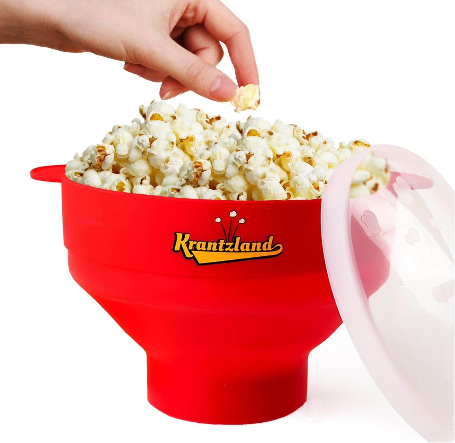 2 IN 1 Air Popcorn Popper/ Popcorn Maker - Collapsible Bowl from a height of 5.7" to 2.1" - Microwave Popcorn Popper- Premium Silicone
