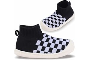 SK SIX Baby-Sock Toddler-Shoes Walking-Sneakers - Boys Girls Kids Slip on Wide Warm Infant Slippers Safty House Breathable First Fashion Non-Slip Soft Newborn Barefoot