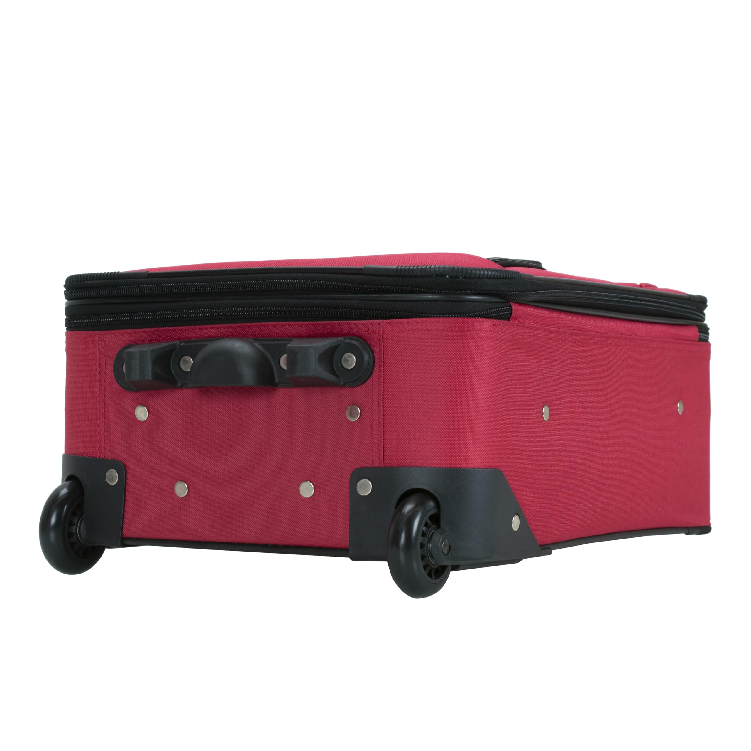 Rockland Fashion Softside Upright Luggage Set,Expandable, Red, 2-Piece (14/19)