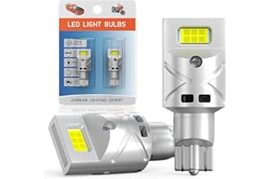 AINOSEIN 921 912 LED Reverse Lights Bulb, 1000% Ultra Brighter with 3570 Chips (Brighter Than 3030), All-aluminum Body, 906 T15 W16W LED Bulb for Tail Back Up Light, Xenon White 6000K, Pack-2
