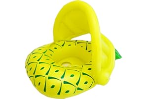 Vindany Baby Swimming Pool Float - Kids Inflatable Swimming Pool Boat Trainer Ring Safe Seat Toys with Adjustable Sun Canopy 
