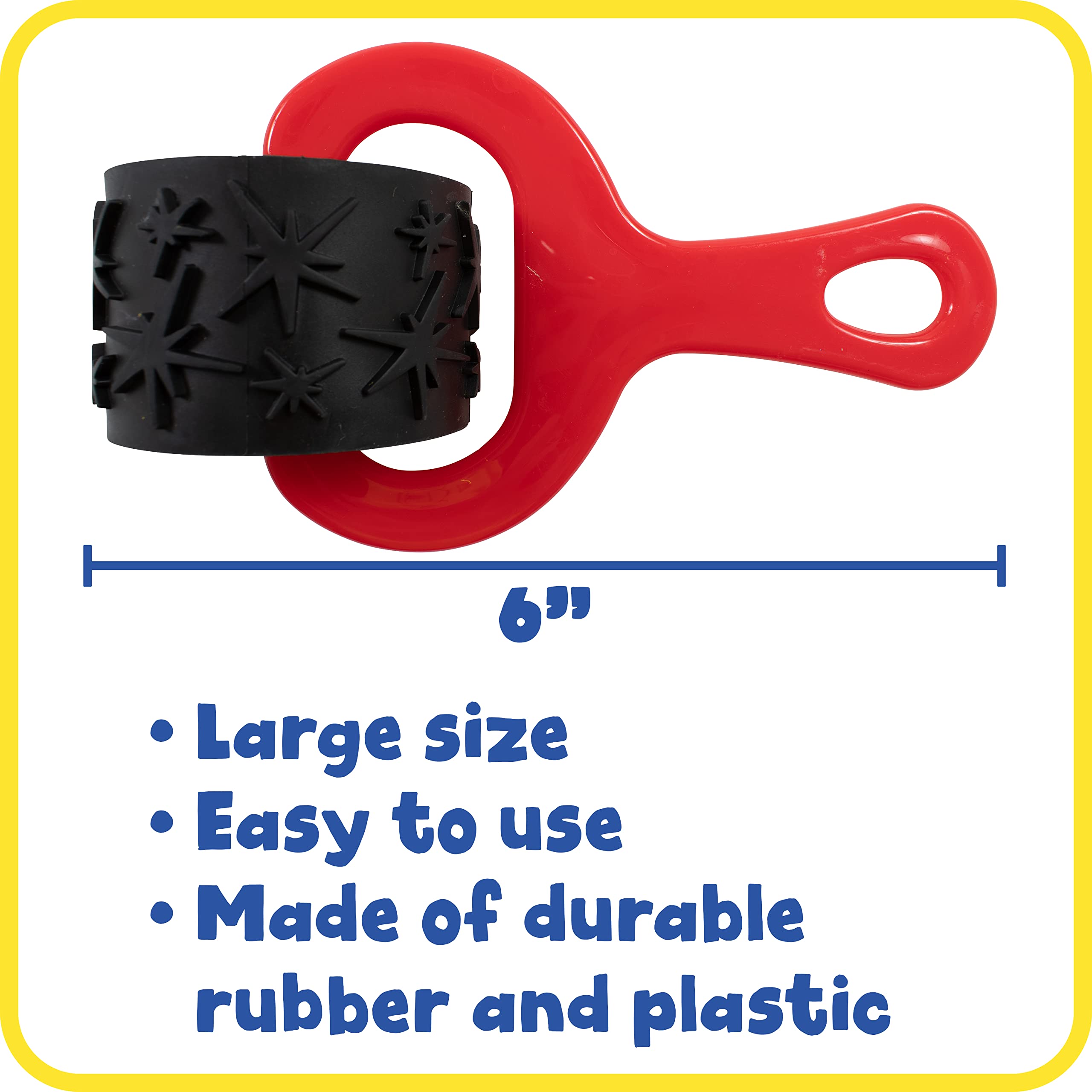 READY 2 LEARN Paint and Dough Explorers - Set 2 - Set of 4 - Sturdy, Chunky Texture Rollers for Kids and DIY - Art Tools for Pottery, Posters and Dough