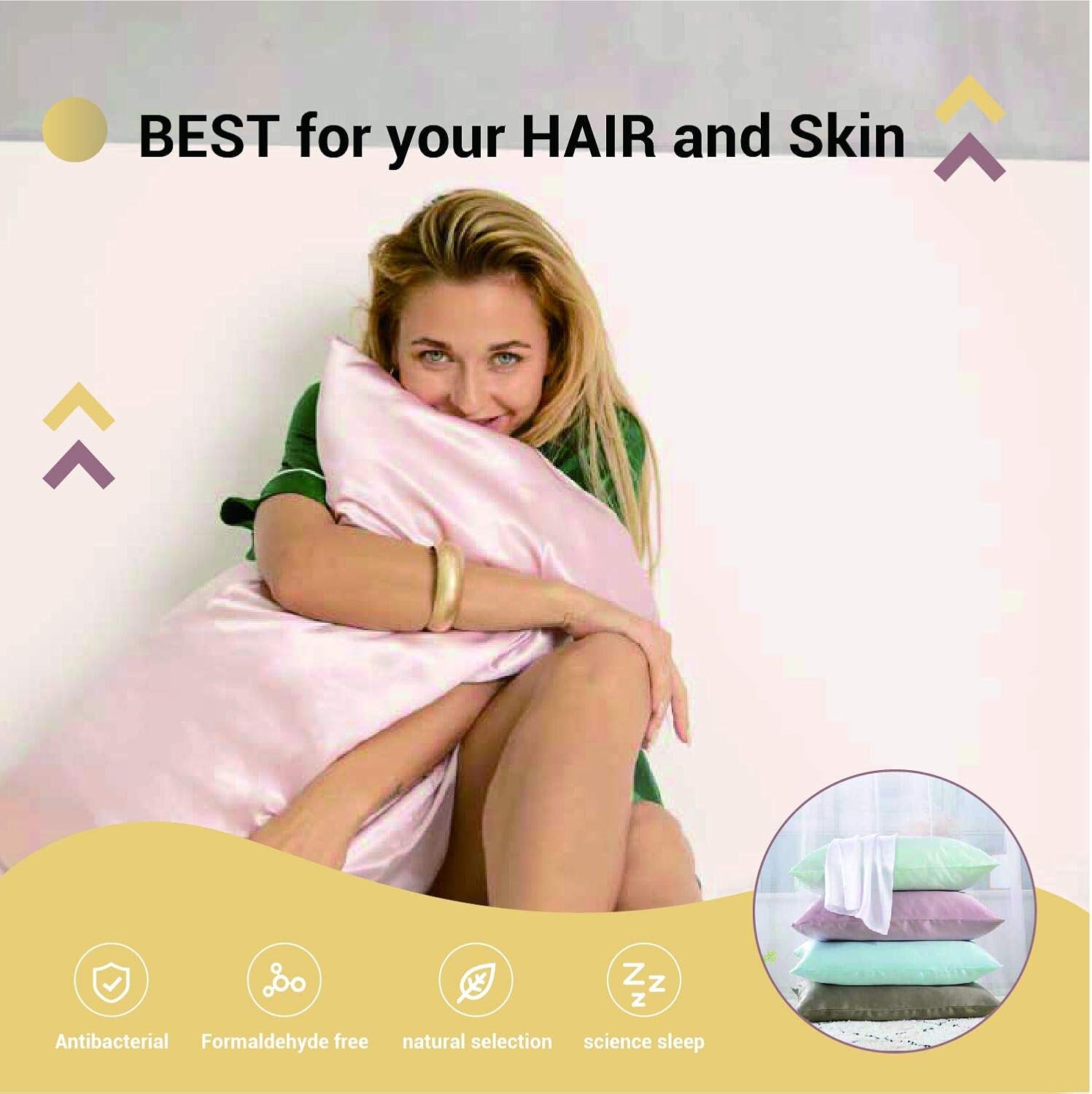 ZIMASILK 100% Mulberry Silk Pillowcase for Hair and Skin,Both Side 19 Momme Silk, 1pc (Queen 20''x30'', Dark Grey): Home & Kitchen