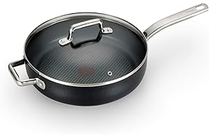 T-FAL C51782 ProGrade Titanium Nonstick Thermo-Spot Dishwasher Safe PFOA Free with Induction Base Saute Pan Jumbo Cooker Cook