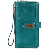 X Wrangler Women's Wallets Bifold Wristlet Wallets for Women Large Capacity Credit Card Wallet with ID Window