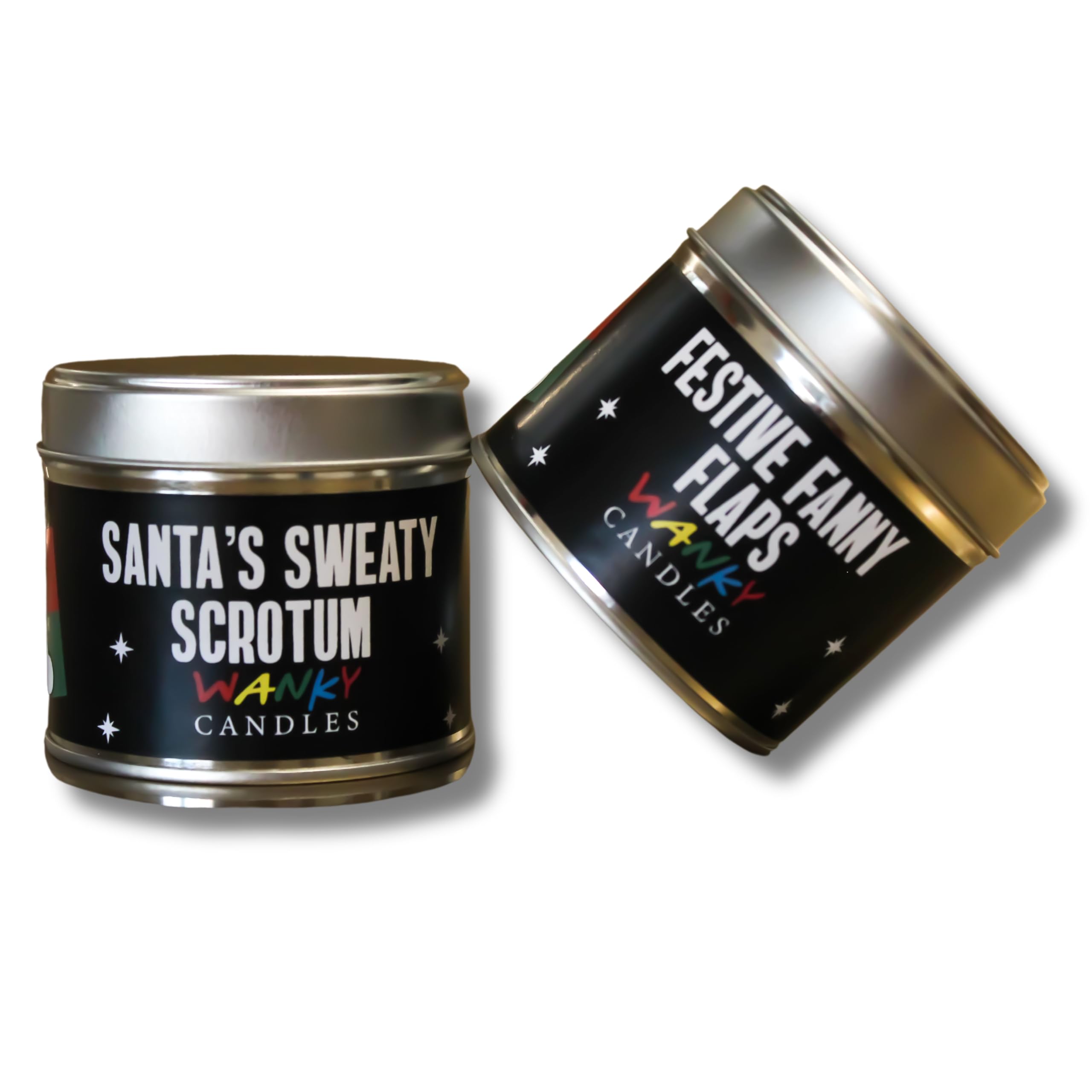WANKY CANDLES Christmas Double Pack - Santa's Sweaty Scrotum and Festive Fanny White, CC-PFIM-5M9T
