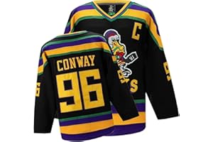 MEBRACS 96 Conway 99 Banks Mighty Ducks Movie Youth Ice Hockey Jersey for Kids
